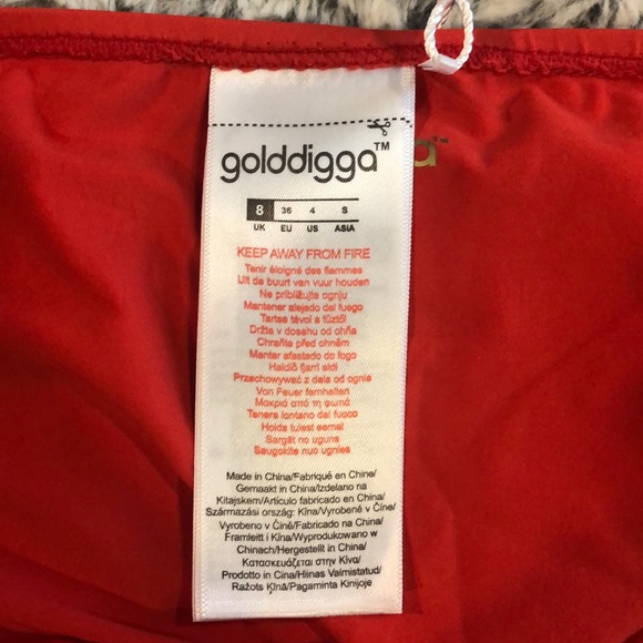 Brand new XS w/ tags red Golddigga bikini bottom, - Picture 4 of 7